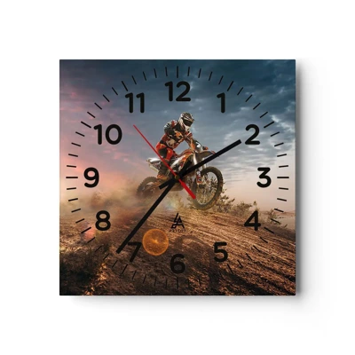 Reloj de pared - Reloj de vidrio - A por la victoria - 40x40 cm