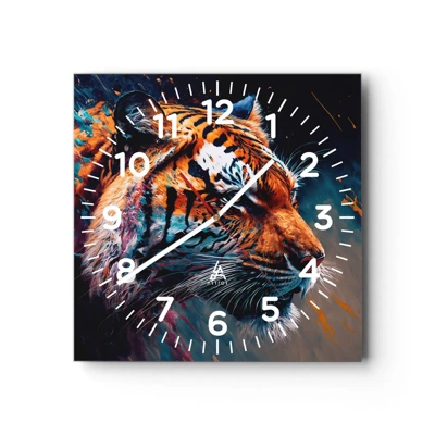 Reloj de pared - Reloj de vidrio - Belleza salvaje - 30x30 cm