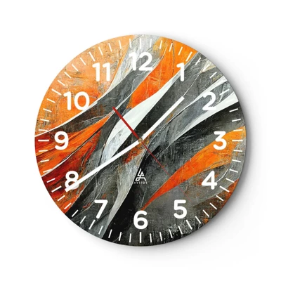 Reloj de pared - Reloj de vidrio - Calor y frío - 40x40 cm