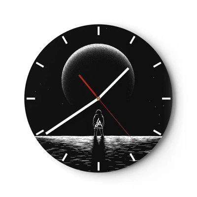 Reloj de pared - Reloj de vidrio - Cara a cara - 30x30 cm