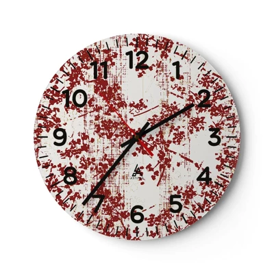 Reloj de pared - Reloj de vidrio - Como un viejo percal - 30x30 cm