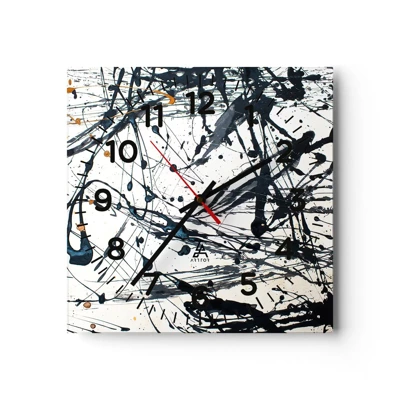 Reloj de pared - Reloj de vidrio - ¿Con o sin sentido? - 30x30 cm