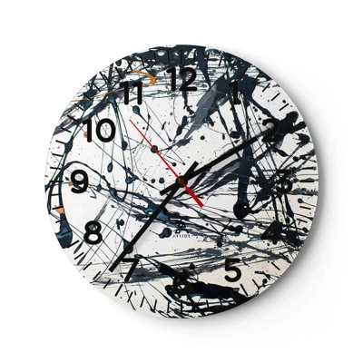 Reloj de pared - Reloj de vidrio - ¿Con o sin sentido? - 30x30 cm