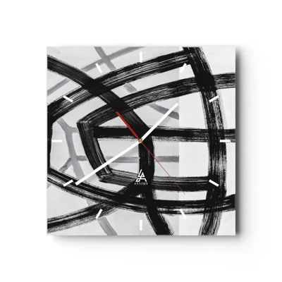 Reloj de pared - Reloj de vidrio - Construir profundidad - 40x40 cm