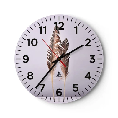 Reloj de pared - Reloj de vidrio - Contra la nada - 40x40 cm