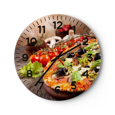 Reloj de pared - Reloj de vidrio - De ingredientes puros - 40x40 cm