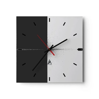 Reloj de pared - Reloj de vidrio - Directa al objetivo - 30x30 cm