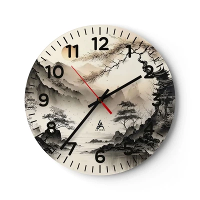 Reloj de pared - Reloj de vidrio - El encanto único de Oriente - 30x30 cm