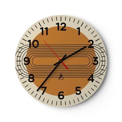 Reloj de pared - Reloj de vidrio - El plan perfecto - 30x30 cm