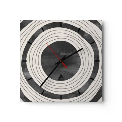 Reloj de pared - Reloj de vidrio - En el centro mismo - 30x30 cm