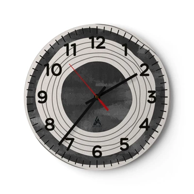 Reloj de pared - Reloj de vidrio - En el centro mismo - 30x30 cm