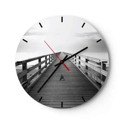 Reloj de pared - Reloj de vidrio - En la distancia... - 30x30 cm