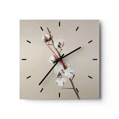 Reloj de pared - Reloj de vidrio - En la fuente de la suavidad - 30x30 cm