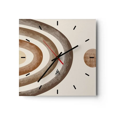 Reloj de pared - Reloj de vidrio - En otro mundo - 40x40 cm