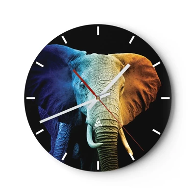 Reloj de pared - Reloj de vidrio - Excéntrico, no un bicho raro - 40x40 cm