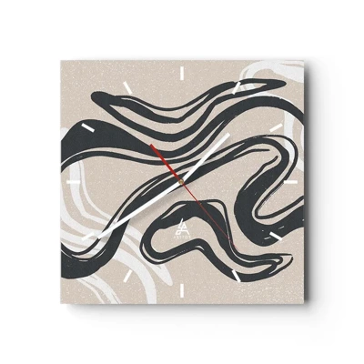 Reloj de pared - Reloj de vidrio - Expresión multiplicada - 30x30 cm