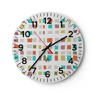 Reloj de pared - Reloj de vidrio - Juego desconocido - 40x40 cm