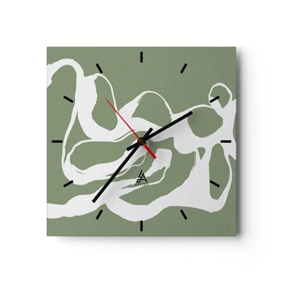 Reloj de pared - Reloj de vidrio - La llamada del espacio - 30x30 cm