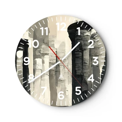 Reloj de pared - Reloj de vidrio - La majestuosidad de la antigüedad - 30x30 cm