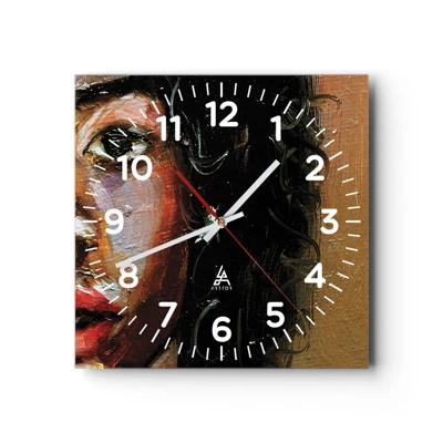 Reloj de pared - Reloj de vidrio - La mitad de mi ser - 30x30 cm