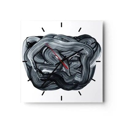 Reloj de pared - Reloj de vidrio - No es tan sencillo - 30x30 cm