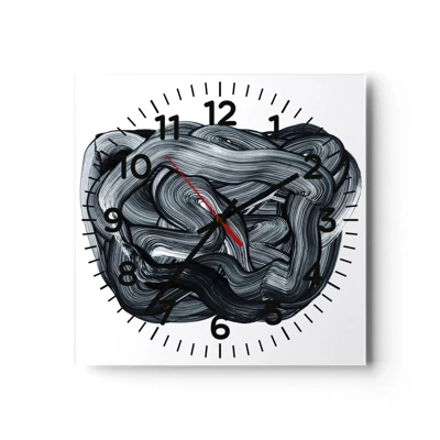 Reloj de pared - Reloj de vidrio - No es tan sencillo - 40x40 cm