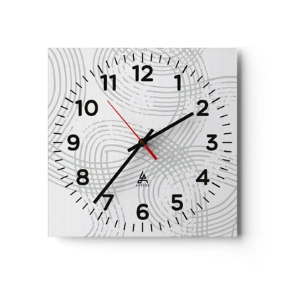 Reloj de pared - Reloj de vidrio - No hay camino recto - 40x40 cm