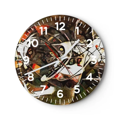 Reloj de pared - Reloj de vidrio - ¿Oyes el movimiento? - 40x40 cm