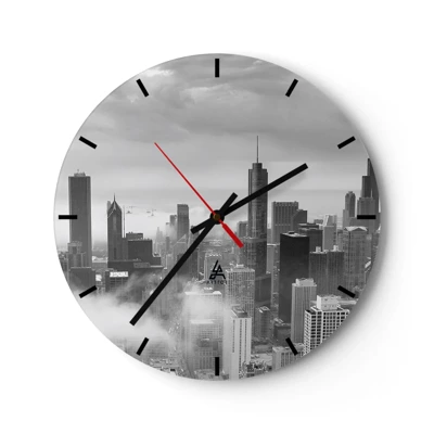 Reloj de pared - Reloj de vidrio - Paisaje americano - 30x30 cm