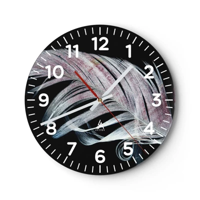 Reloj de pared - Reloj de vidrio - Piensa en el tacto - 30x30 cm