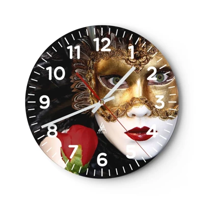 Reloj de pared - Reloj de vidrio - Porque la vida es un gran baile - 30x30 cm