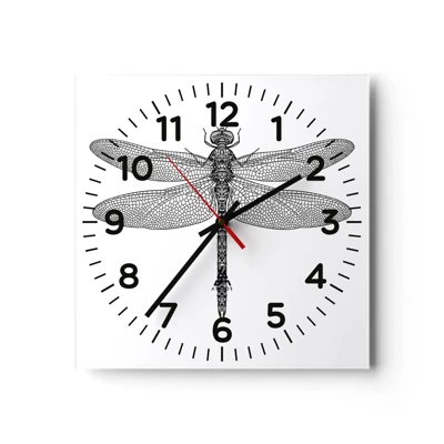 Reloj de pared - Reloj de vidrio - Precisión de la naturaleza - 40x40 cm