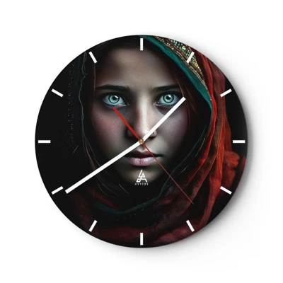 Reloj de pared - Reloj de vidrio - Princesa del Este - 30x30 cm