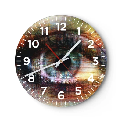 Reloj de pared - Reloj de vidrio - Puedes mirar en el alma - 30x30 cm