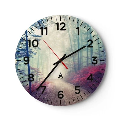 Reloj de pared - Reloj de vidrio - Qué bueno es levantarse al amanecer - 30x30 cm