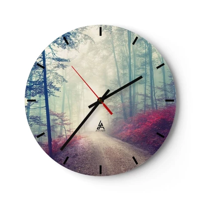 Reloj de pared - Reloj de vidrio - Qué bueno es levantarse al amanecer - 40x40 cm