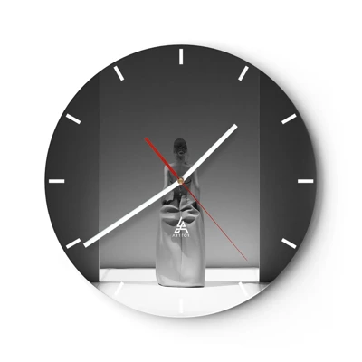 Reloj de pared - Reloj de vidrio - Sencillez refinada - 30x30 cm