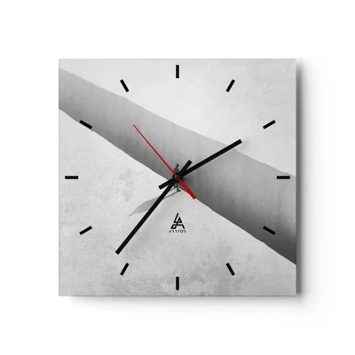 Reloj de pared - Reloj de vidrio - Sin un destino claro - 40x40 cm