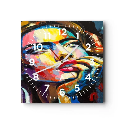 Reloj de pared - Reloj de vidrio - Sueños - 30x30 cm