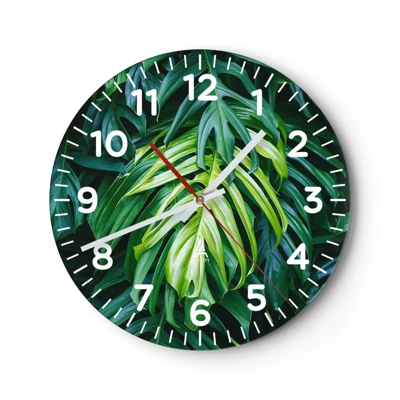 Reloj de pared - Reloj de vidrio - Sumérjase en la frescura - 30x30 cm