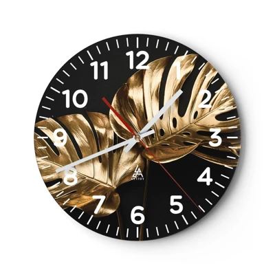 Reloj de pared - Reloj de vidrio - Tesoros de la naturaleza - 30x30 cm