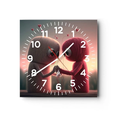 Reloj de pared - Reloj de vidrio - Todo el mundo puede amar - 30x30 cm