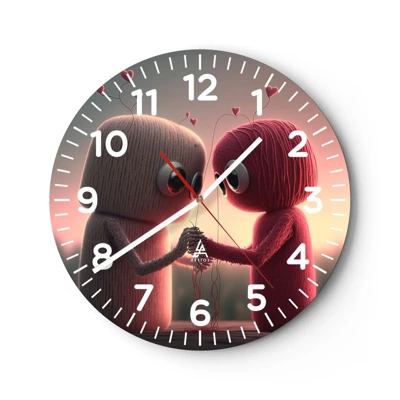 Reloj de pared - Reloj de vidrio - Todo el mundo puede amar - 30x30 cm