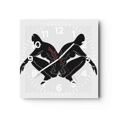 Reloj de pared - Reloj de vidrio - Un alma compartida - 40x40 cm