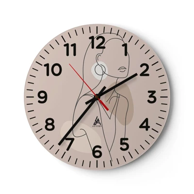 Reloj de pared - Reloj de vidrio - Un icono de la inocencia - 30x30 cm