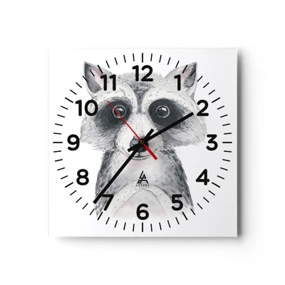 Reloj de pared - Reloj de vidrio - Un momento para la emoción - 30x30 cm