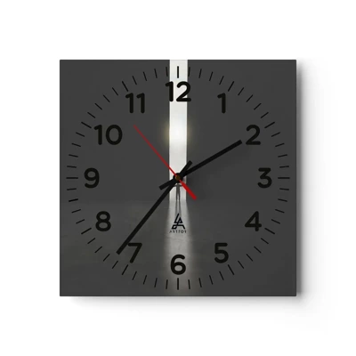 Reloj de pared - Reloj de vidrio - Un paso hacia un futuro brillante - 30x30 cm