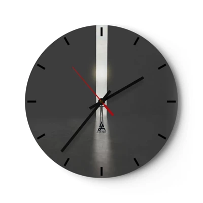 Reloj de pared - Reloj de vidrio - Un paso hacia un futuro brillante - 30x30 cm