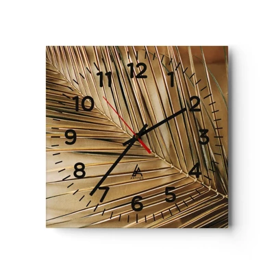 Reloj de pared - Reloj de vidrio - Una columnata natural - 40x40 cm