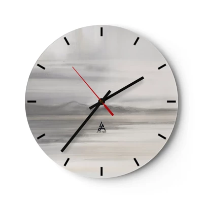 Reloj de pared - Reloj de vidrio - Una distancia reflexiva - 40x40 cm